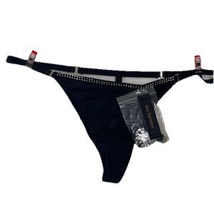 Ann Summers Thong G-String Size 6 Additional Strap W/ Added Rhinestones